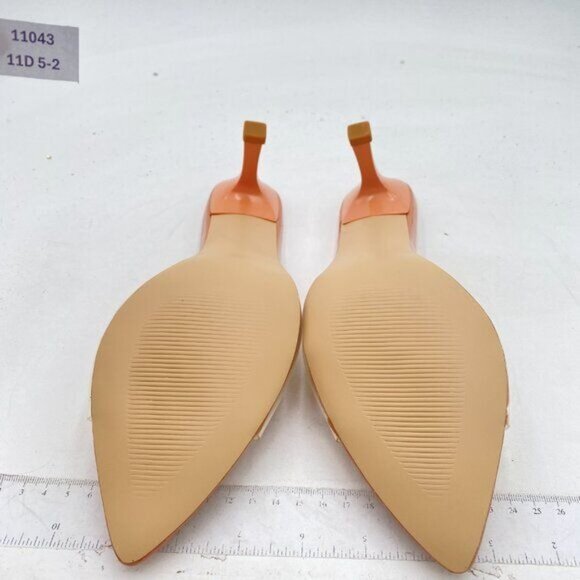 Milooey Women's Comfy Kitten Heel Mules Open Pointed Toe Slide Sandals Cute - Picture 6 of 7